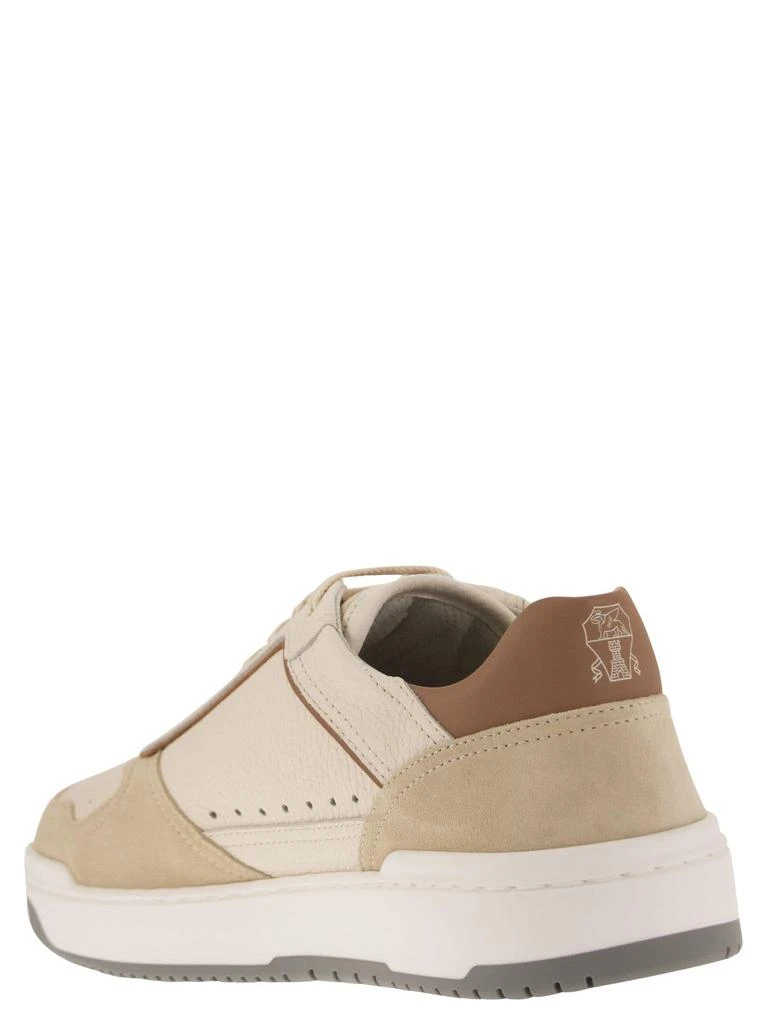 商品Brunello Cucinelli|Brunello Cucinelli Basket Trainers In Grained Calfskin And Washed Suede - Men,价格¥13542,第3张图片详细描述