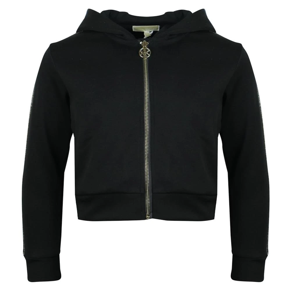 商品Michael Kors|Black Logo Tape Zip Up Hoodie,价格¥322,第1张图片