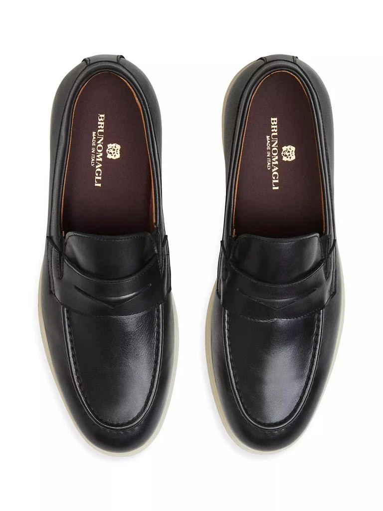 商品Bruno Magli|Ettore Leather Penny Loafers,价格¥2213,第4张图片详细描述