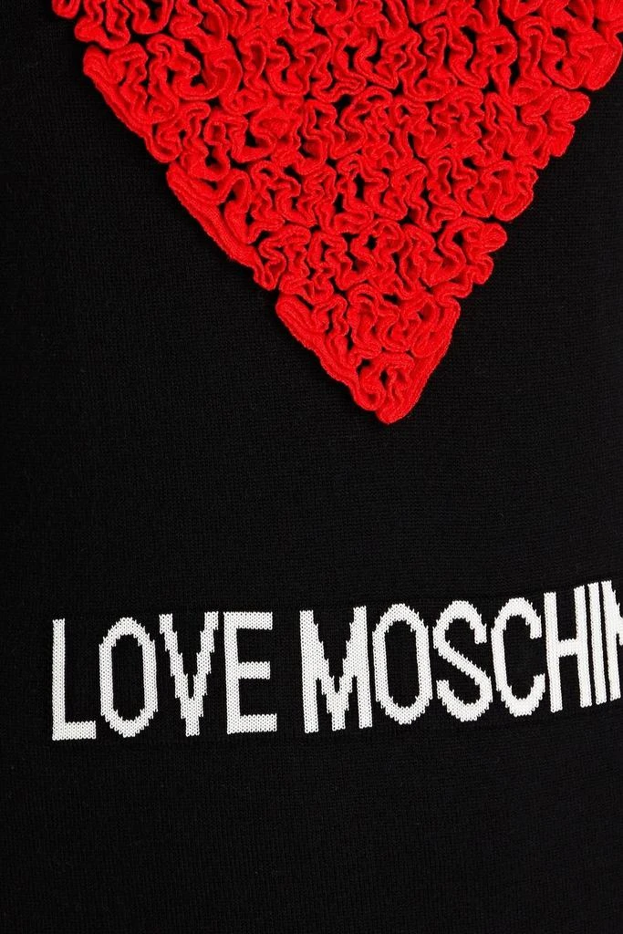 商品Love Moschino|Appliquéd intarsia wool-blend mini dress,价格¥1253,第2张图片详细描述