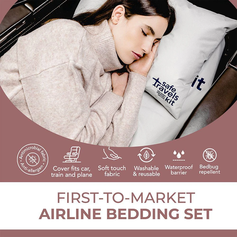 Luxury Travel Airplane Seat Cover & Pillow Case Set 商品