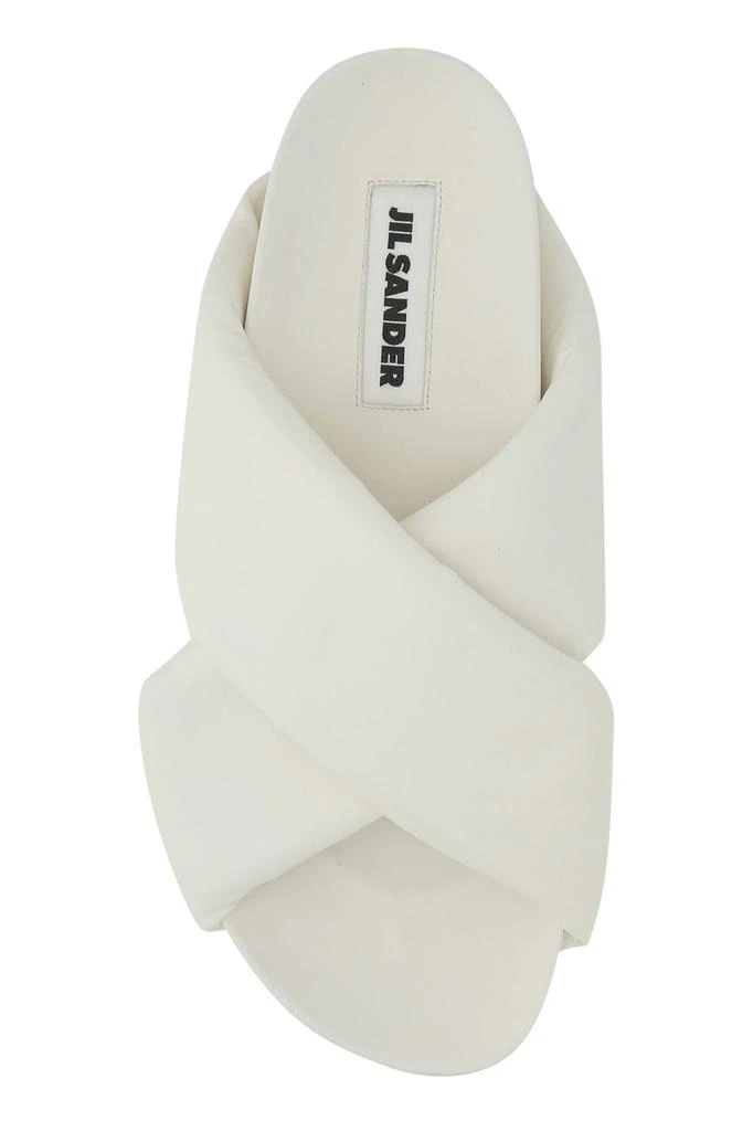 商品Jil Sander|Ivory nappa leather slippers,价格¥3646,第3张图片详细描述