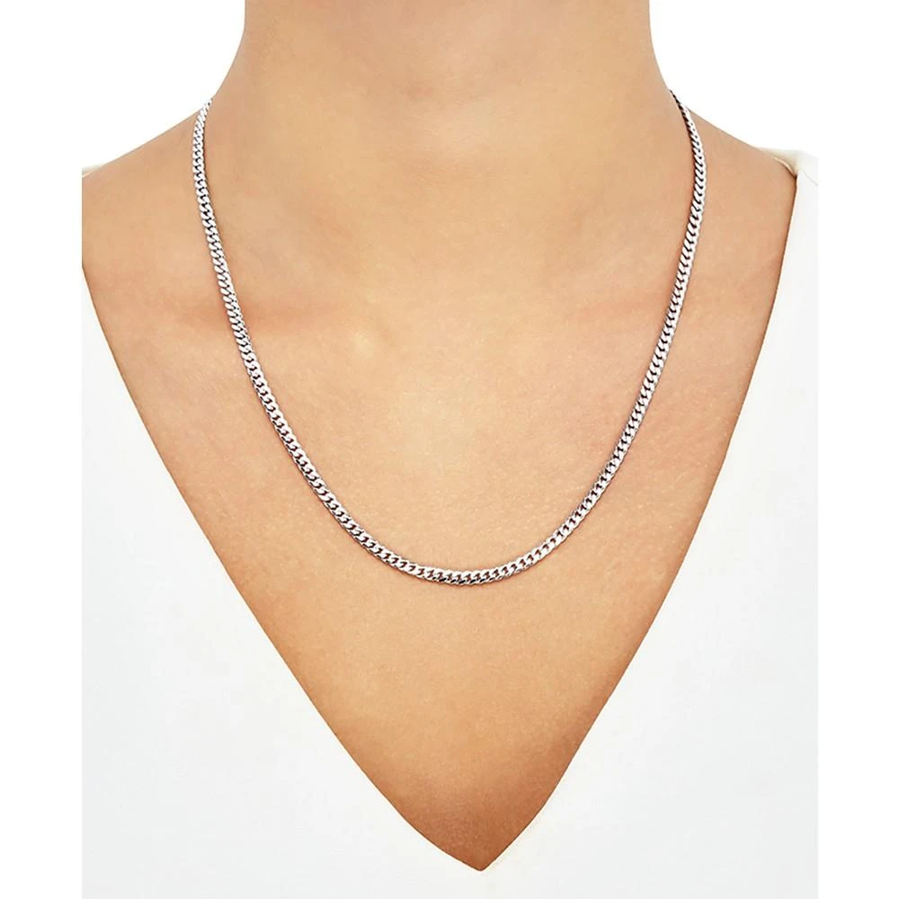 商品Giani Bernini|Cuban Link Chain 20" Necklace (2-3/4mm) in Sterling Silver,价格¥685,第2张图片详细描述
