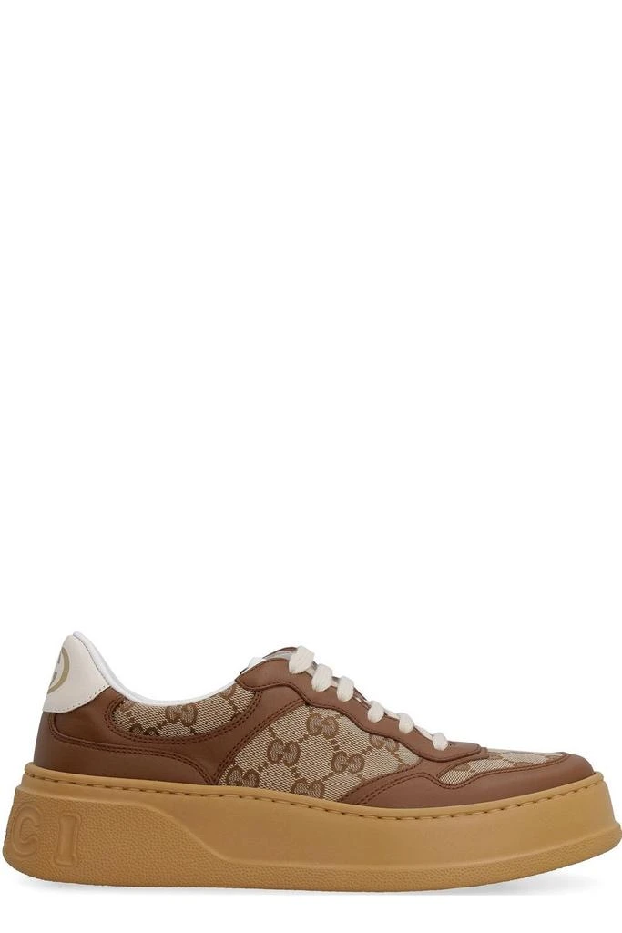 商品Gucci|Gucci GG Embossed Lace-Up Sneakers,价格¥5741,第1张图片