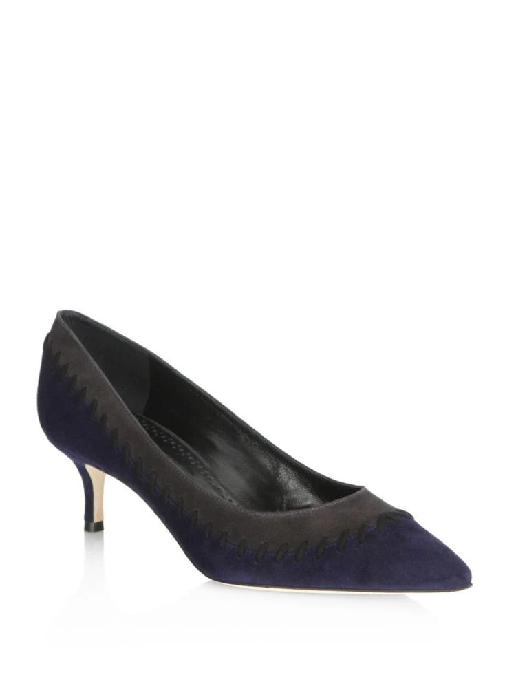 商品Manolo Blahnik|Picatrina Point-Toe Suede Pumps,价格¥2399,第1张图片