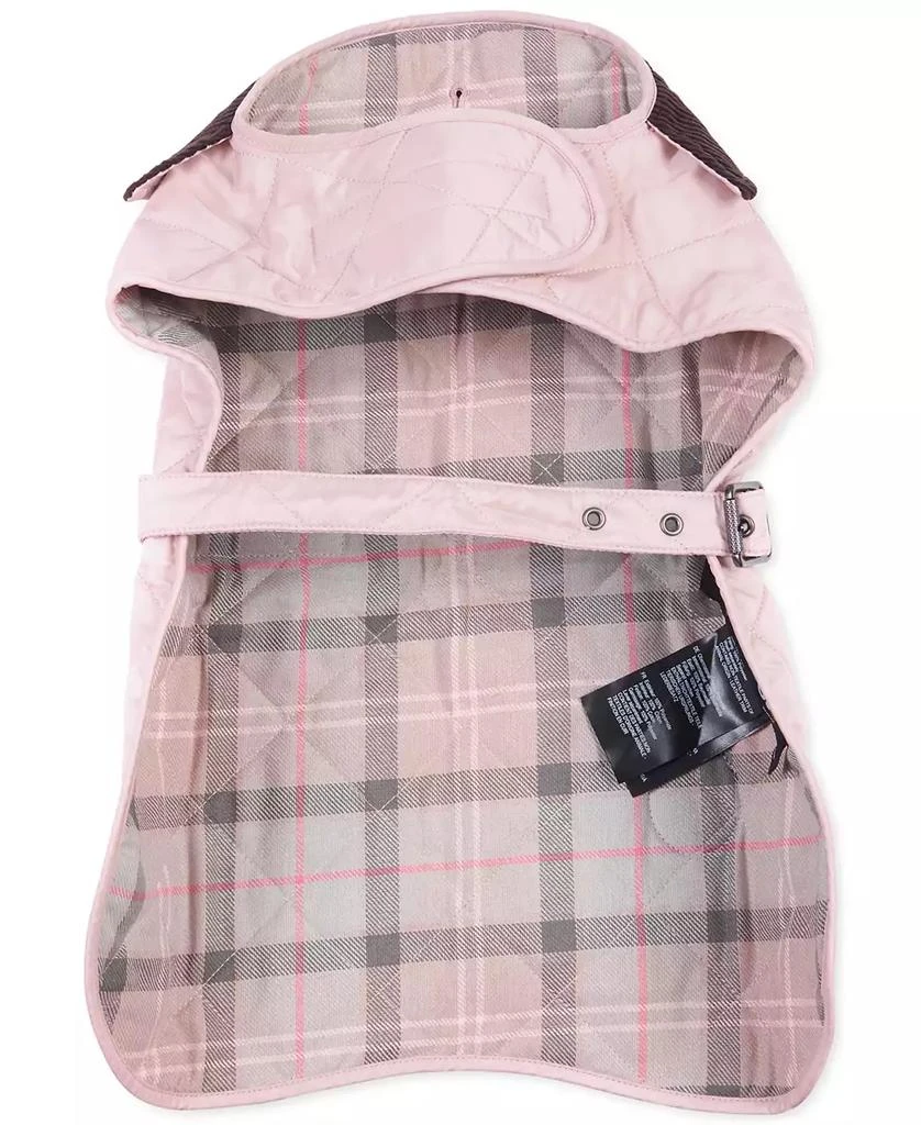 Diamond-Quilted Tartan-Lined Buckle Dog Coat 商品