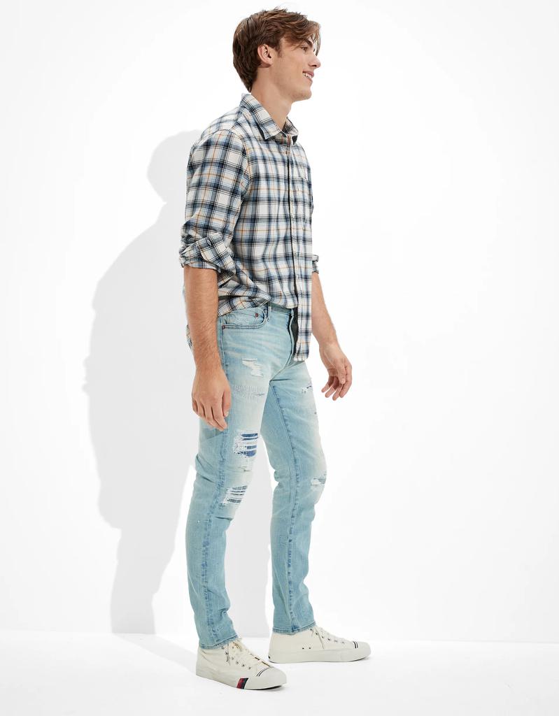 AE AirFlex+ Temp Tech Patched Athletic Skinny Jean商品第6张图片规格展示
