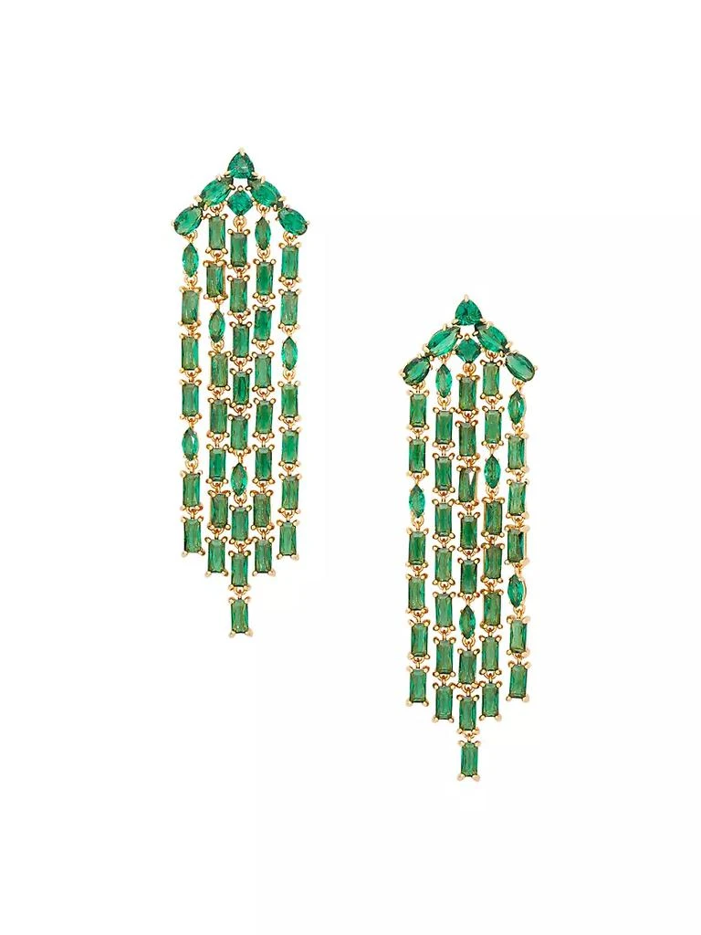 商品Kate Spade|Showtime Gold-Plated & Cubic Zirconia Fringe Earrings,价格¥1034,第1张图片