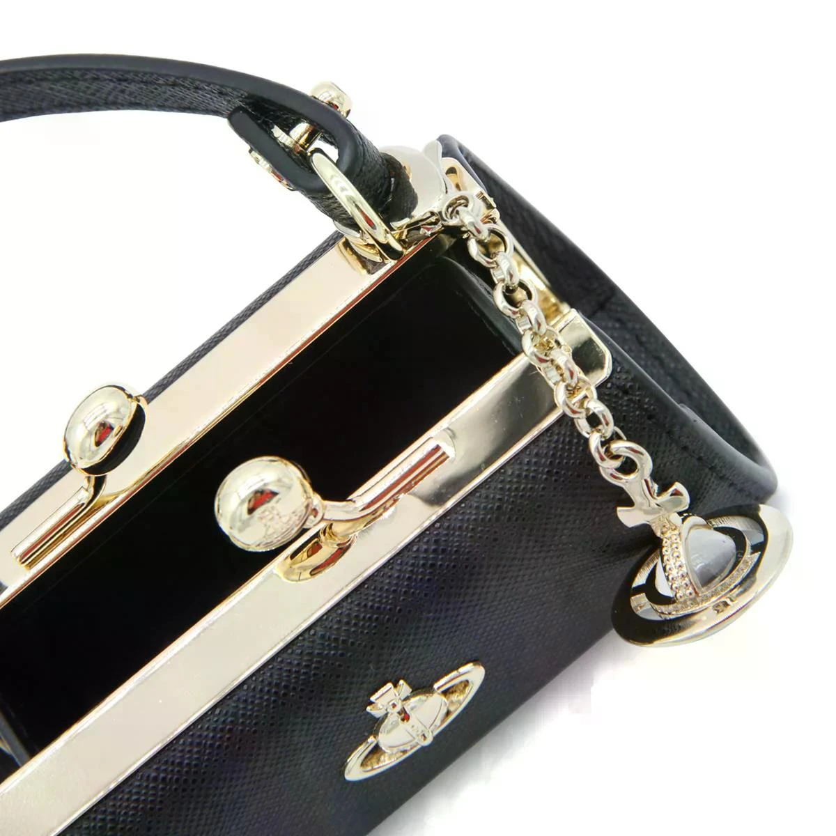 商品【商品预售7天】 Vivienne Westwood|Vivienne Westwood 女士斜挎包 5C01000EWS0021N402-1 黑色,价格¥2179,第4张图片详细描述