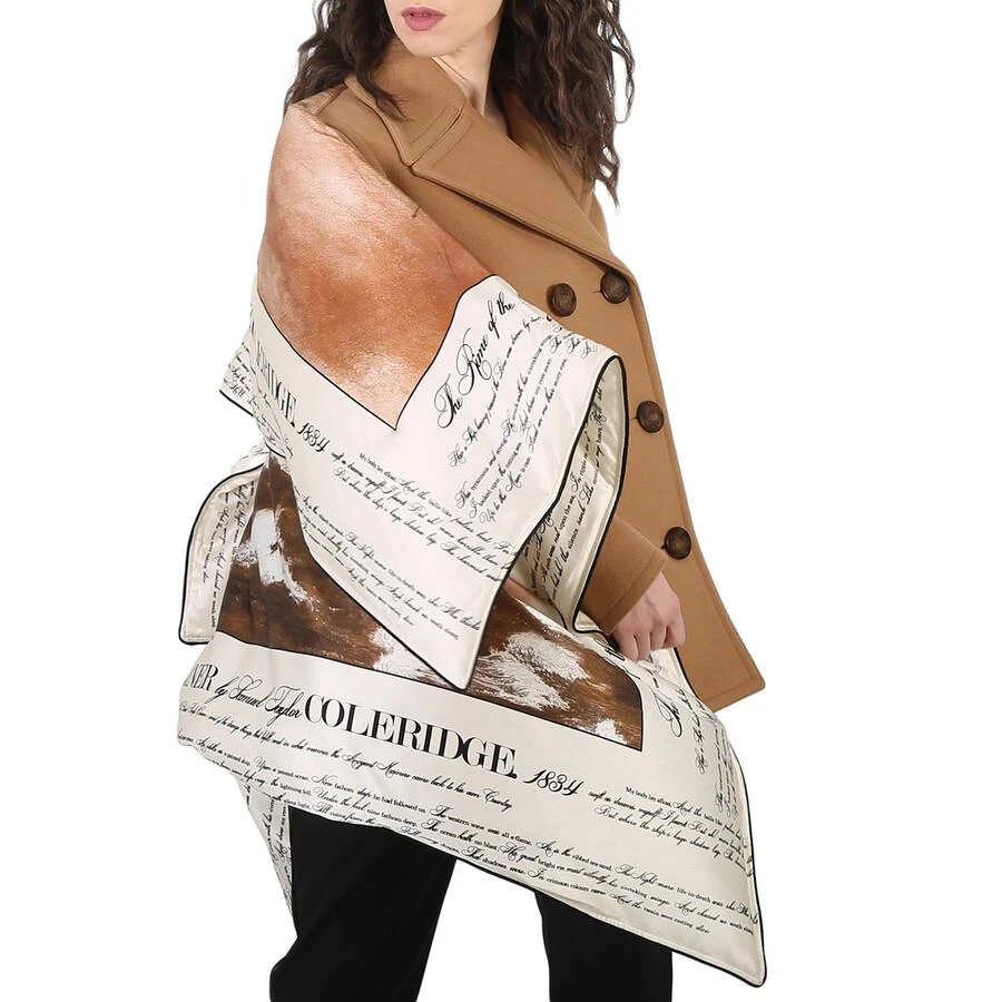 商品Burberry|Burberry Brown Mariner Print Blanket Detail Technical Wool Pea Coat, Brand Size 2 (US Size 0),价格¥1478,第3张图片详细描述