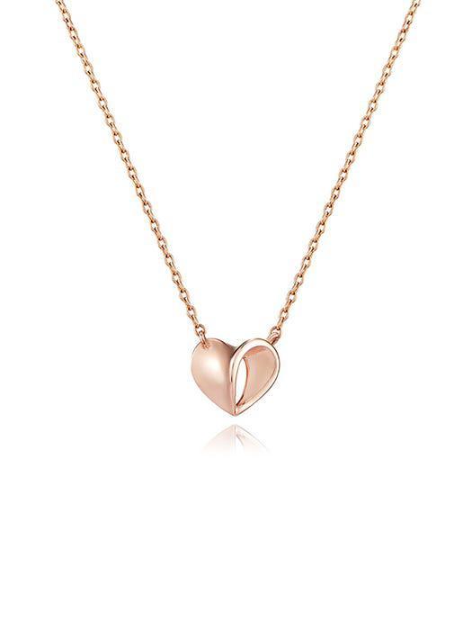 商品hyeres-lor|Petitlor 14K Heart Necklace (PG) HL4N12406P4420,价格¥2443,第1张图片