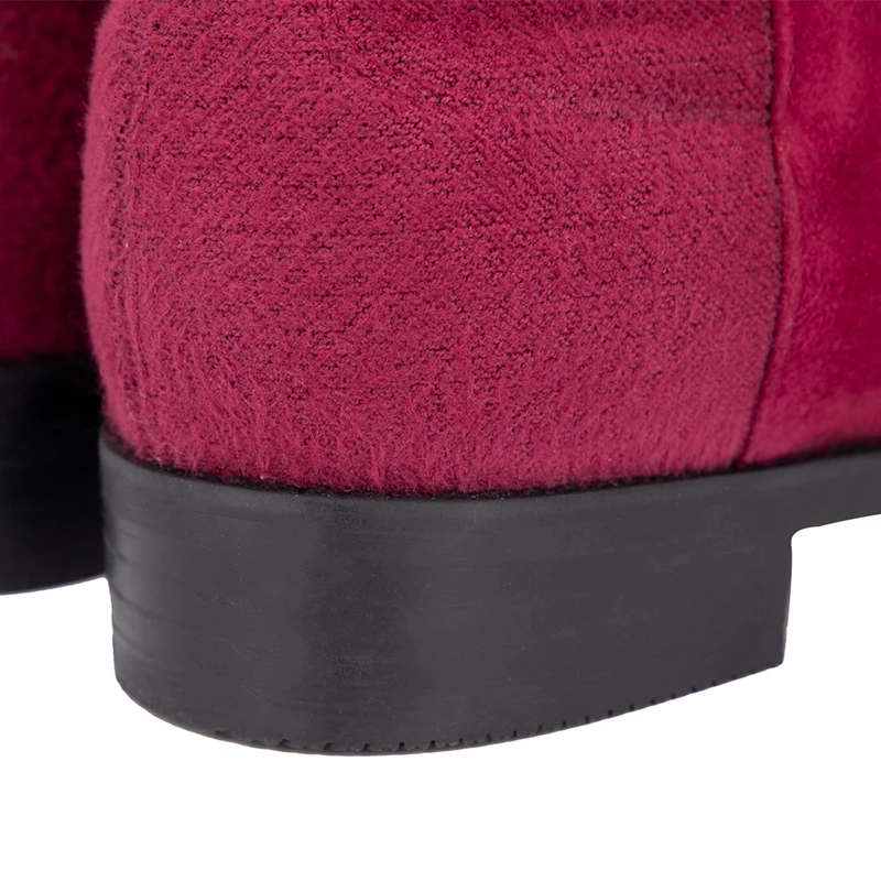 STUART WEITZMAN 女士玫红色麂皮绒时尚及膝长筒靴 5050-SUE-CRANBERRY 商品