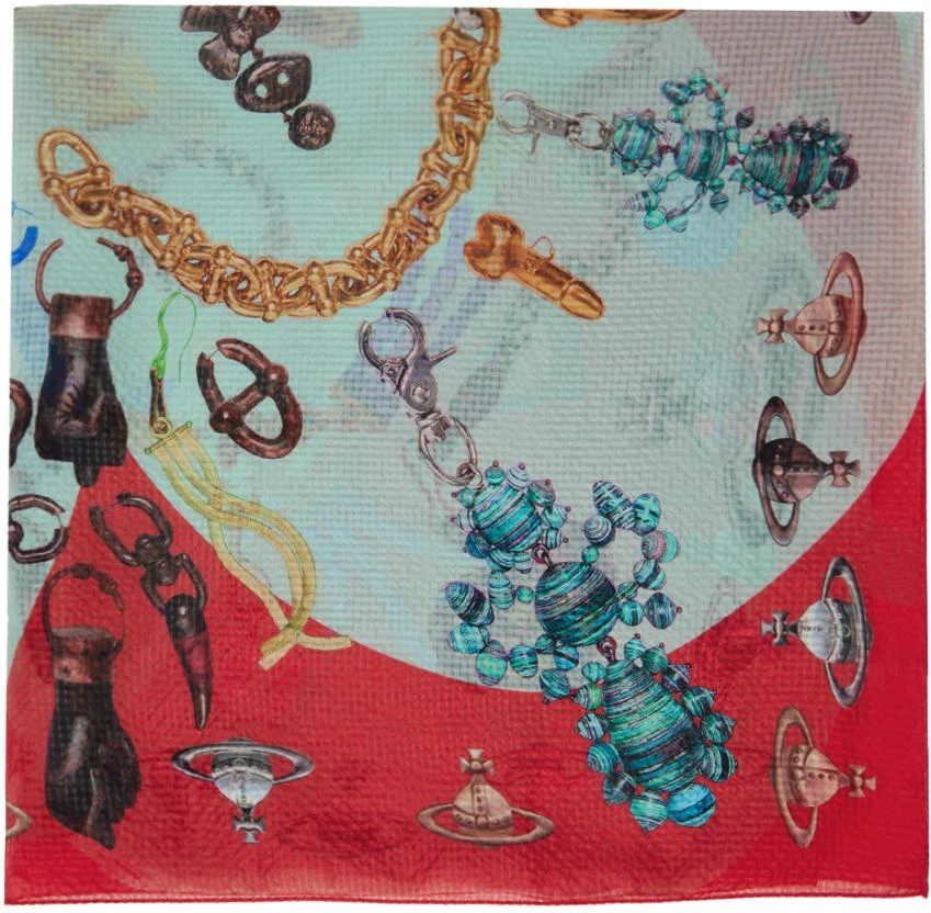 商品Vivienne Westwood|Red Heart Of Jewels Scarf,价格¥1167,第1张图片