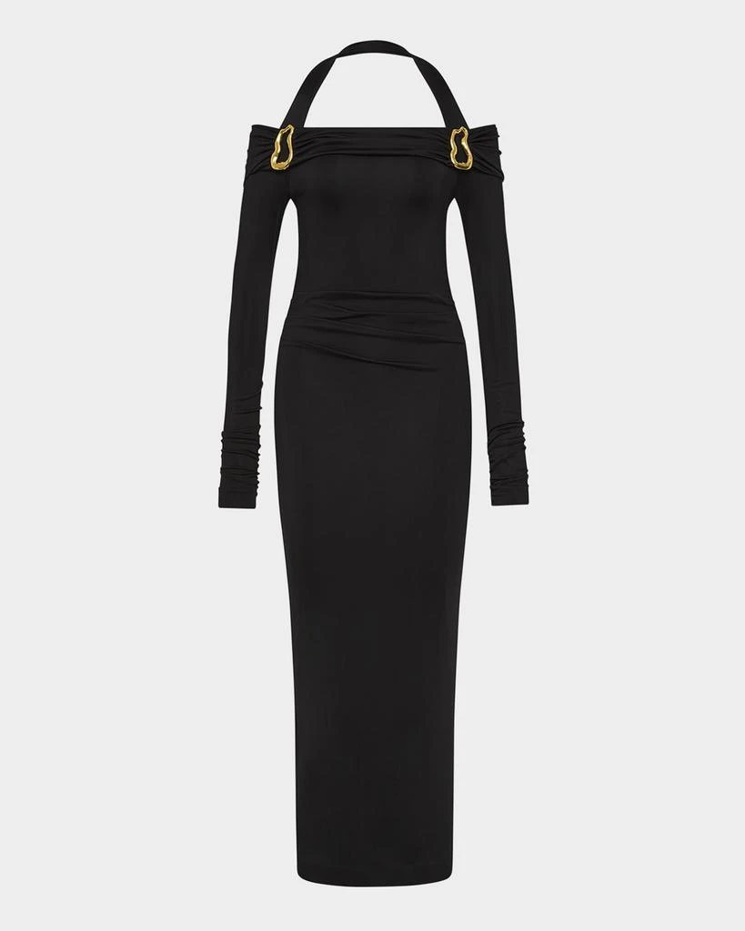 商品REBECCA VALLANCE|Domenica Embellished Cold-Shoulder Midi Dress,价格¥2261,第1张图片