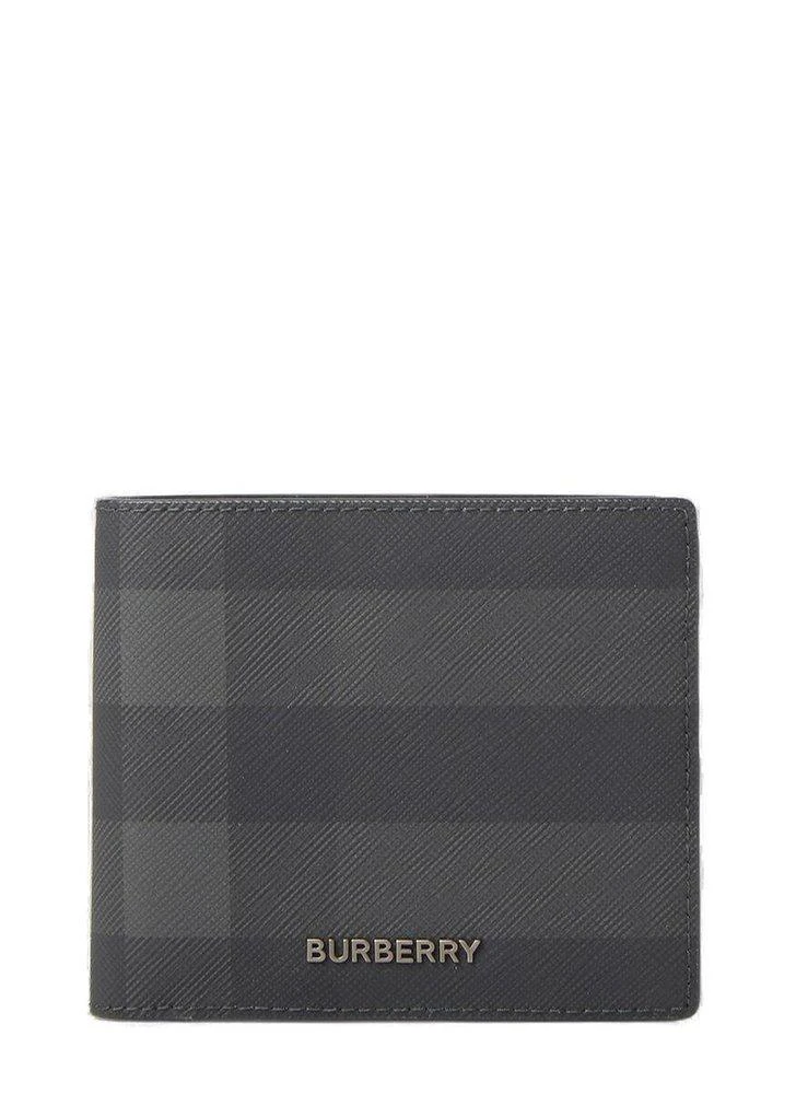 商品Burberry|Burberry Checked Logo Plaque Bifold Wallet,价格¥2036,第1张图片