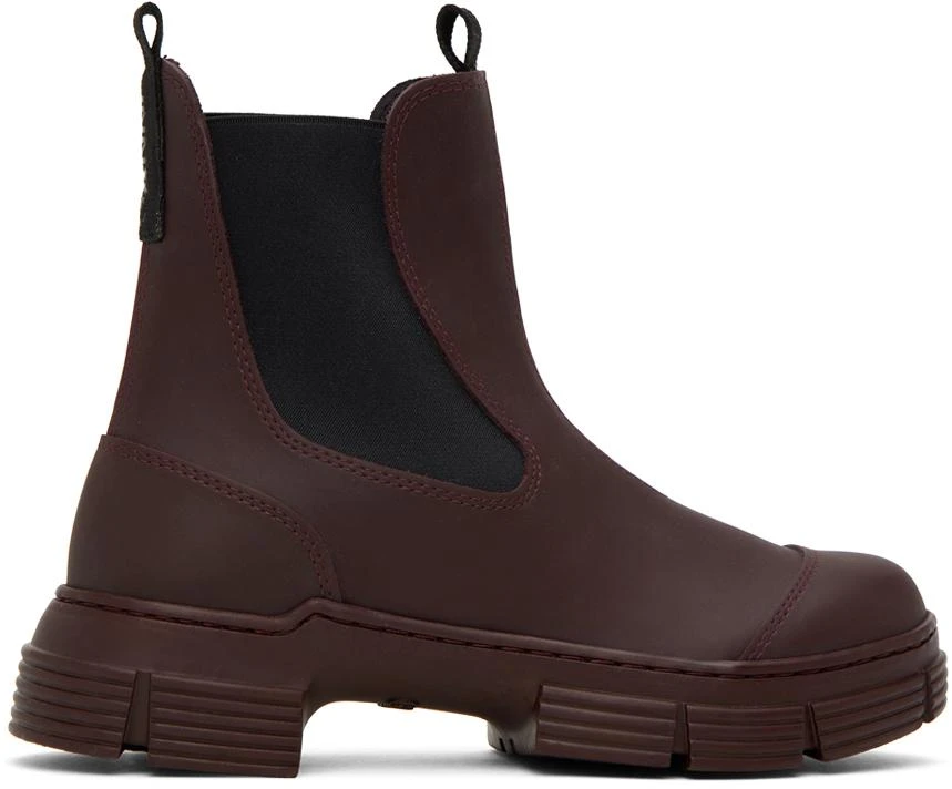 商品Ganni|Burgundy City Boots,价格¥2177,第1张图片