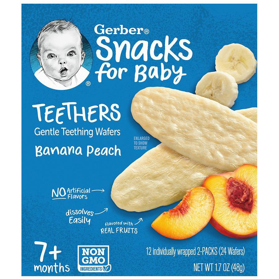 商品Gerber|嘉宝婴幼儿辅食香蕉磨牙米饼,价格¥34,第1张图片