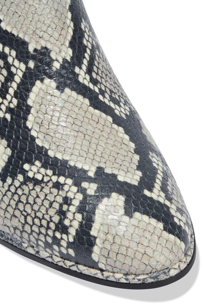 Kiandra snake-effect leather ankle boots商品第4张图片规格展示