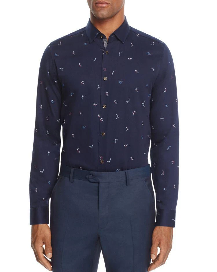 商品Ted Baker London|Ted Baker Sirk Trapeze Printed Regular Fit Button-Down Shirt - 100% Exclusive,价格¥689,第1张图片