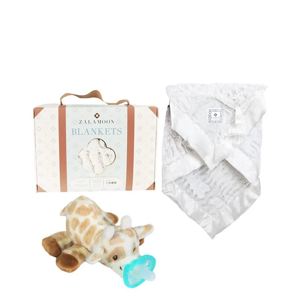 商品Zalamoon|Plush Luxie Pocket Blanket with Pocket and Strap Holder with Razbuddy and Jollypop Pacifier,价格¥374,第4张图片详细描述