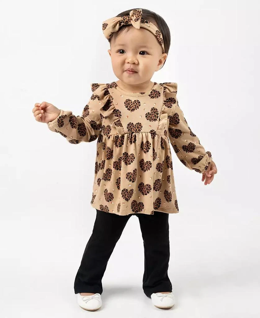 商品Rare Editions|Baby Girls 3-Piece Blouse, Leggings and Headband Set,价格¥136,第1张图片
