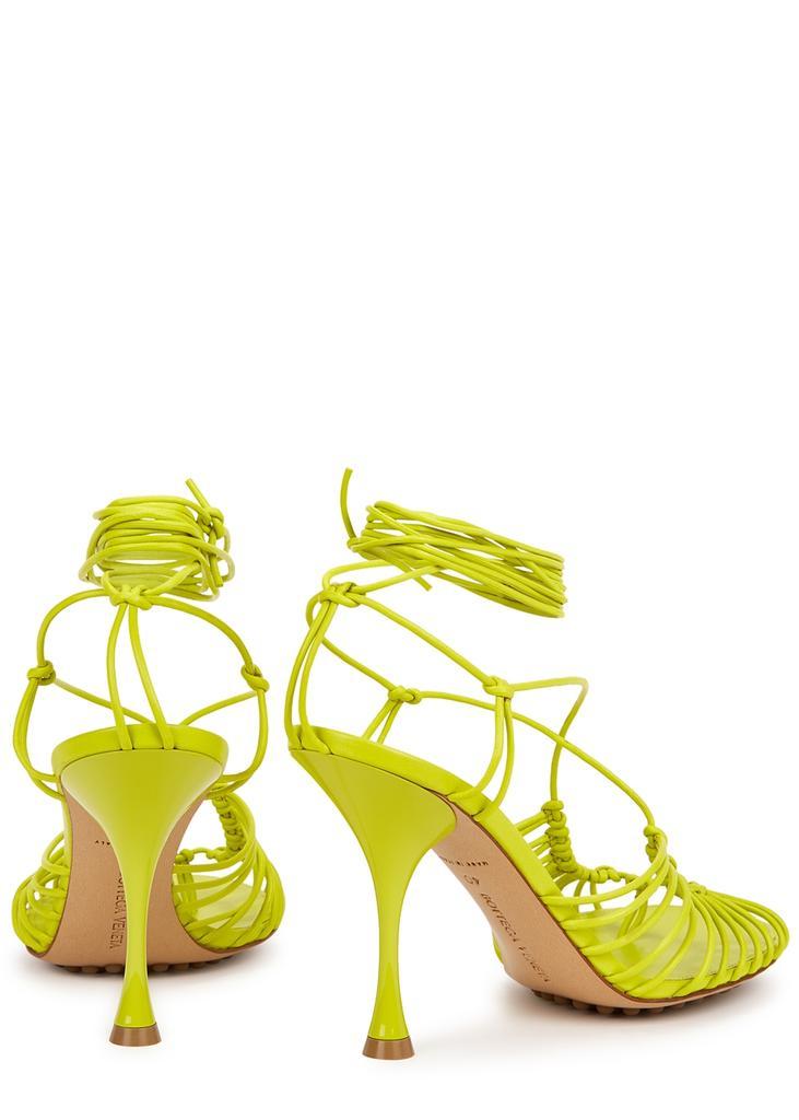 商品Bottega Veneta|Dot 90 lime lace-up leather sandals,价格¥7940,第5张图片详细描述