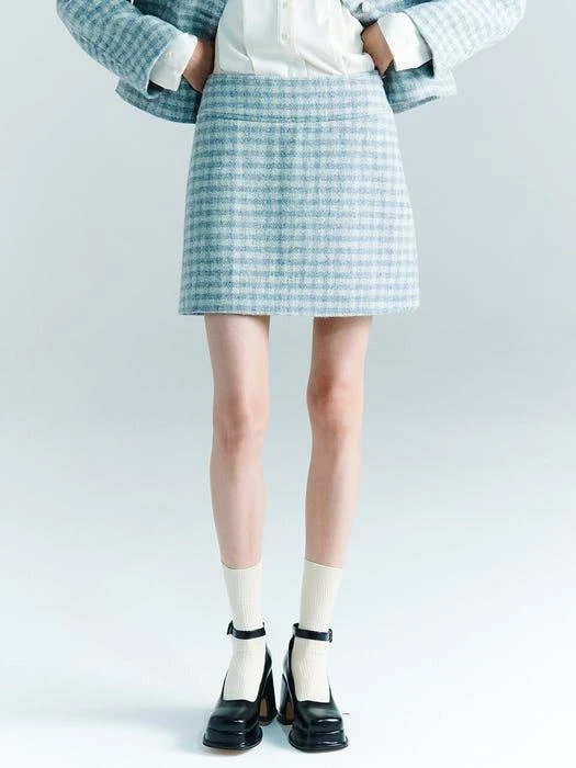 商品FRONTROW|[Tweed] Checked Tweed Mini Skirt,价格¥1230,第1张图片