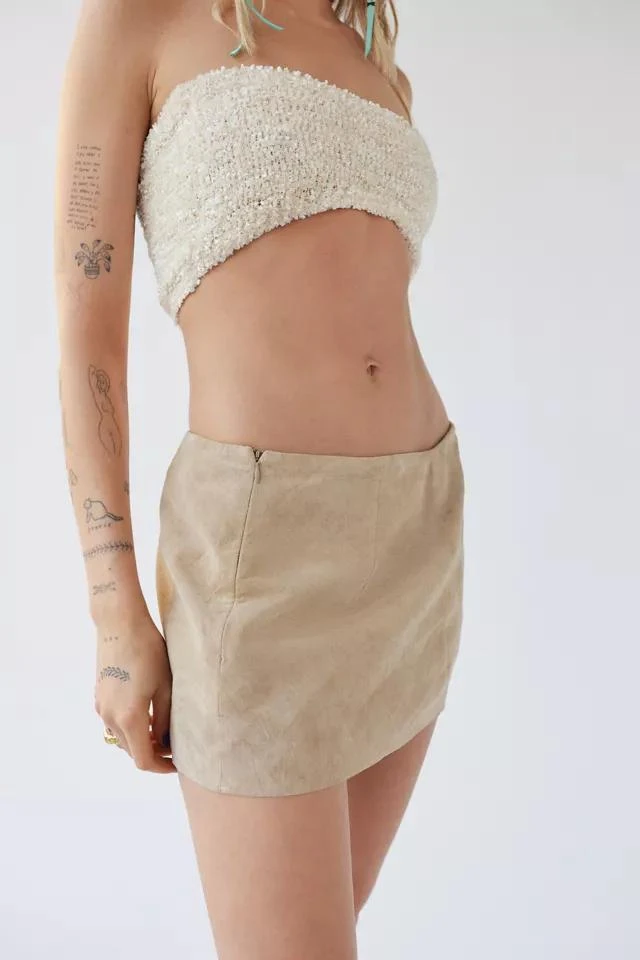 商品Urban Renewal|Urban Renewal Remade Suede Micro Mini Skirt,价格¥113,第3张图片详细描述