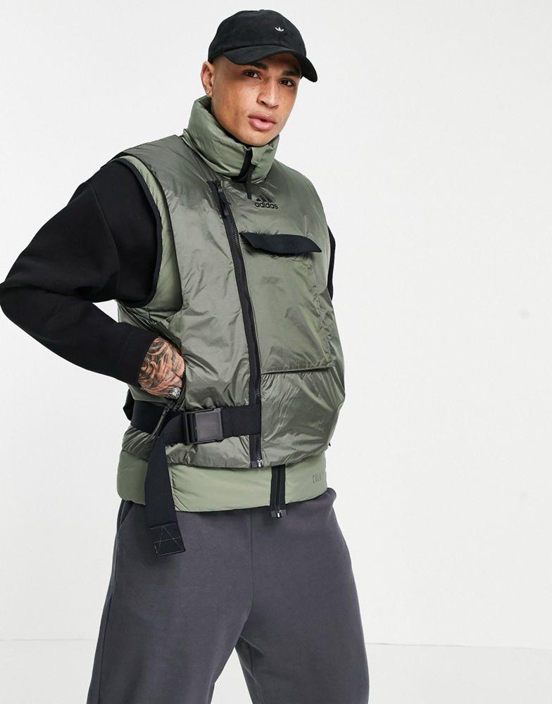 adidas COLD RDY down vest jacket in green商品第1张图片规格展示