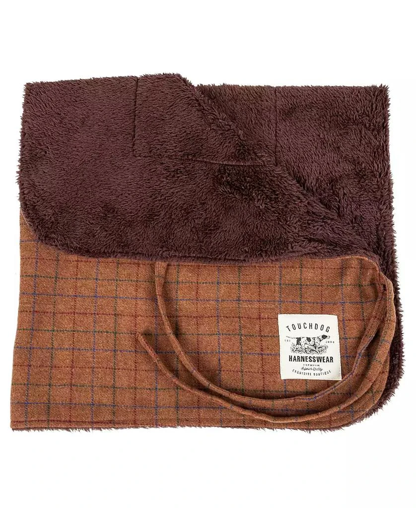 2-in-1 Windowpane Plaided Dog Jacket with Matching Reversible Dog Mat 商品