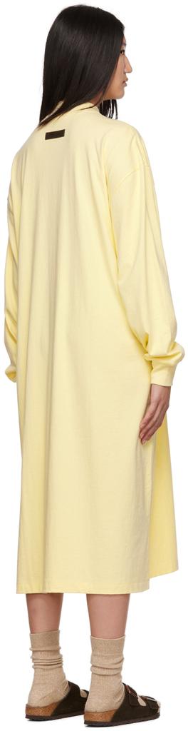 Yellow Long Sleeve Midi Dress商品第3张图片规格展示