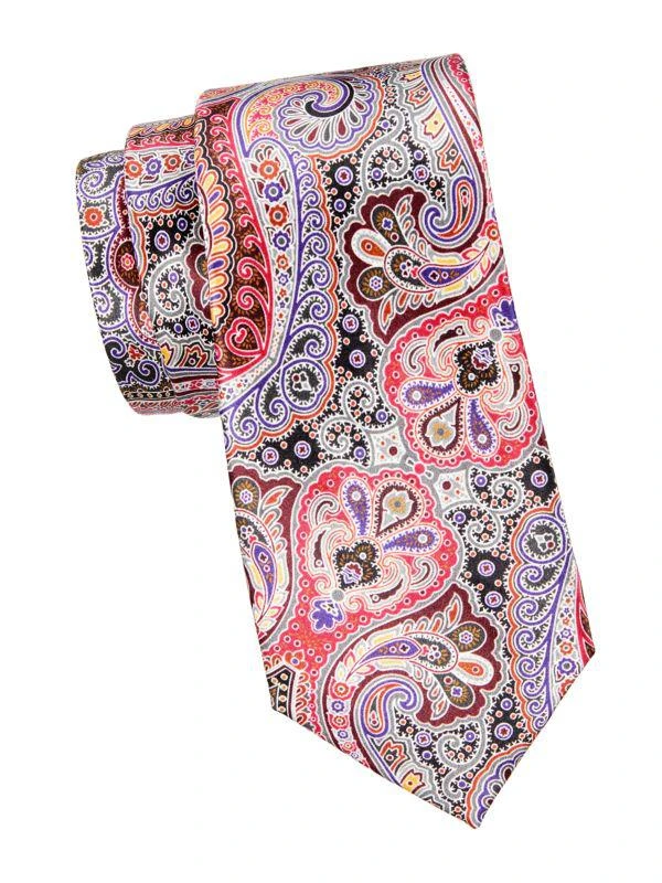 商品Robert Graham|Paisley Print Silk Tie,价格¥402,第1张图片