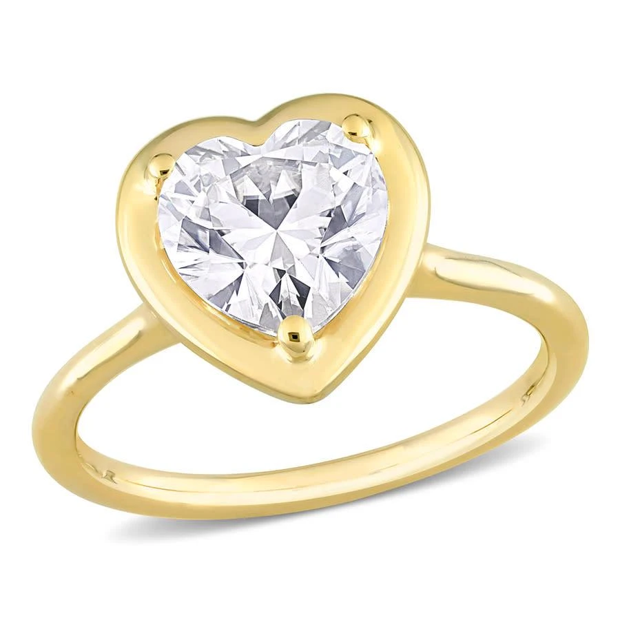 商品Amour|2 CT TGW Created Moissanite-White Fashion Ring 10k Yellow Gold,价格¥2414,第1张图片