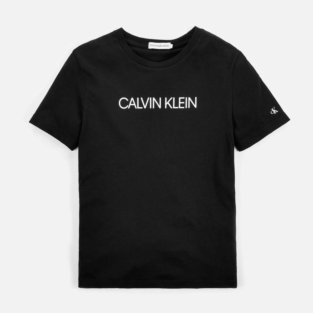 Calvin Klein Boys' Institutional T-Shirt - CK Black商品第1张图片规格展示
