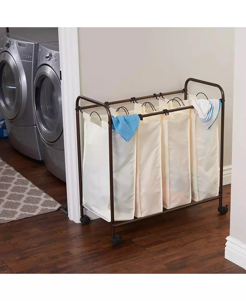 商品Household Essentials|Rolling 4 Bag Laundry Sorter,价格¥571,第2张图片详细描述