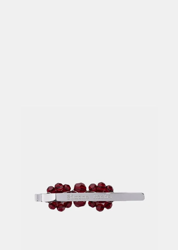 商品Simone Rocha|Simone Rocha Mini Red Flower Hair Clip,价格¥506,第2张图片详细描述