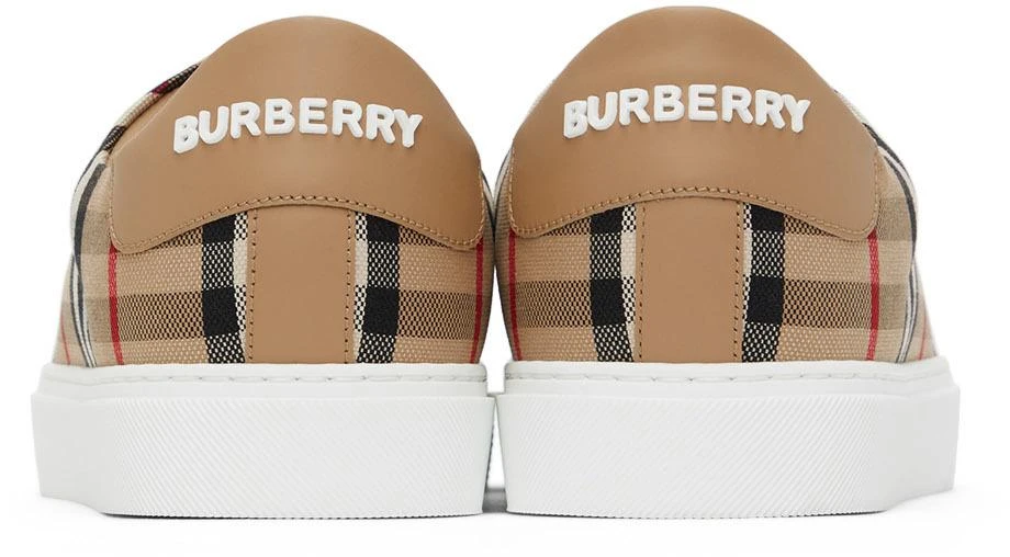 商品Burberry|Beige New Albridge Check Sneakers,价格¥4884,第2张图片详细描述