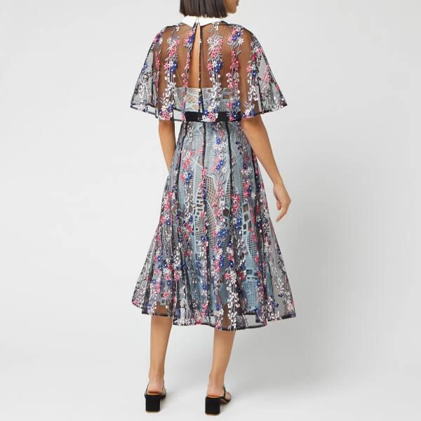 商品Self Portrait|Self-Portrait Women's Floral Vine Collared Midi Dress - Lace,价格¥1448,第2张图片详细描述