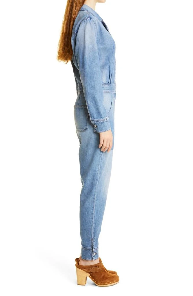 商品VERONICA BEARD|Oaklyn Long Sleeve Nonstretch Denim Jumpsuit,价格¥589,第3张图片详细描述