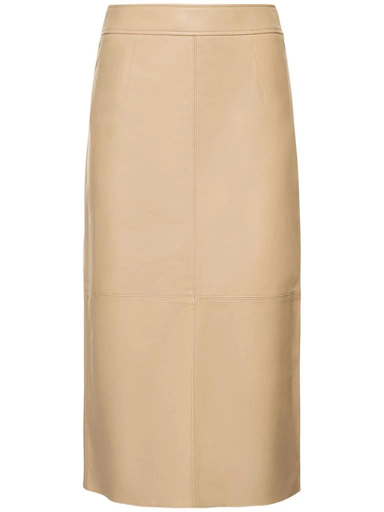 商品The Frankie Shop|Heather Leather Midi Pencil Skirt,价格¥2100,第1张图片
