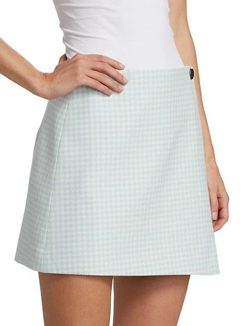 商品Alice + Olivia|Renna Gingham Wrap Miniskirt,价格¥1187,第4张图片详细描述