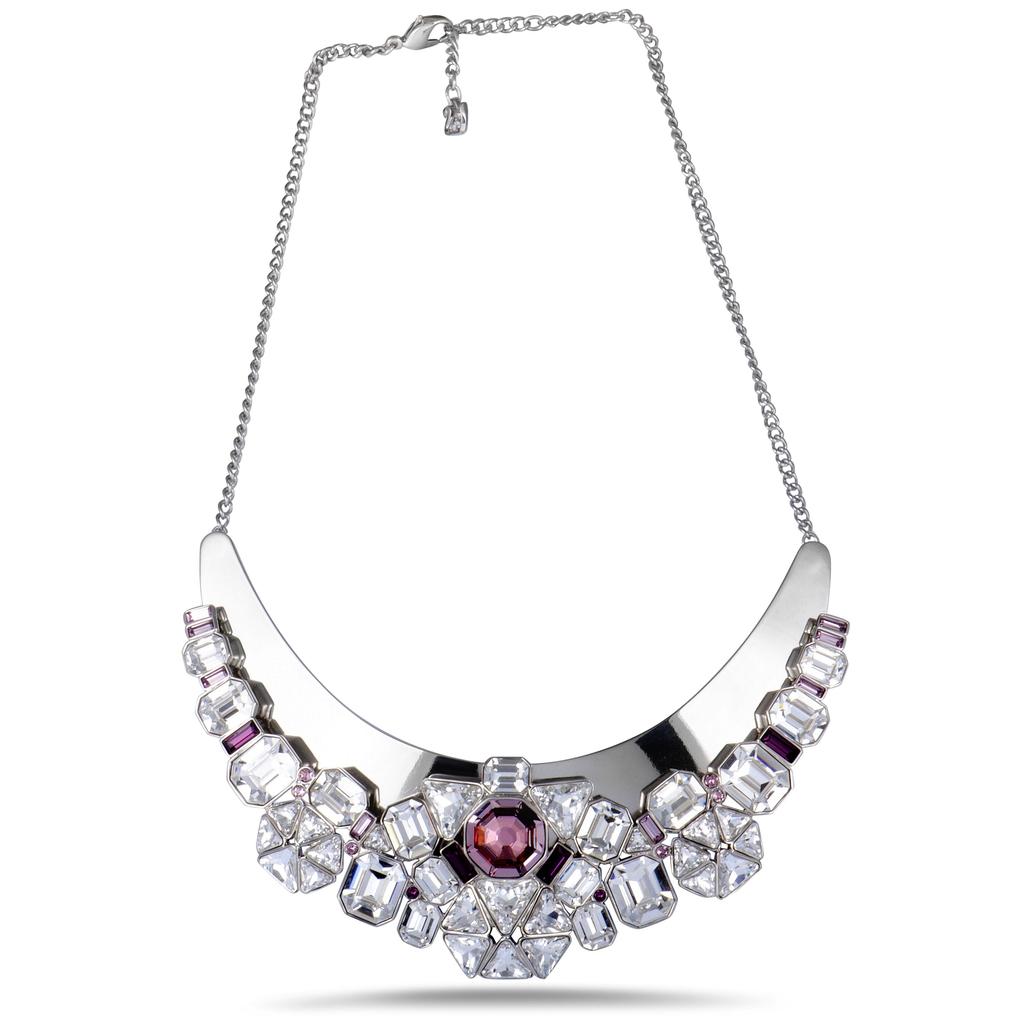 Swarovski Diana Clear and Pink Crystal Necklace商品第3张图片规格展示