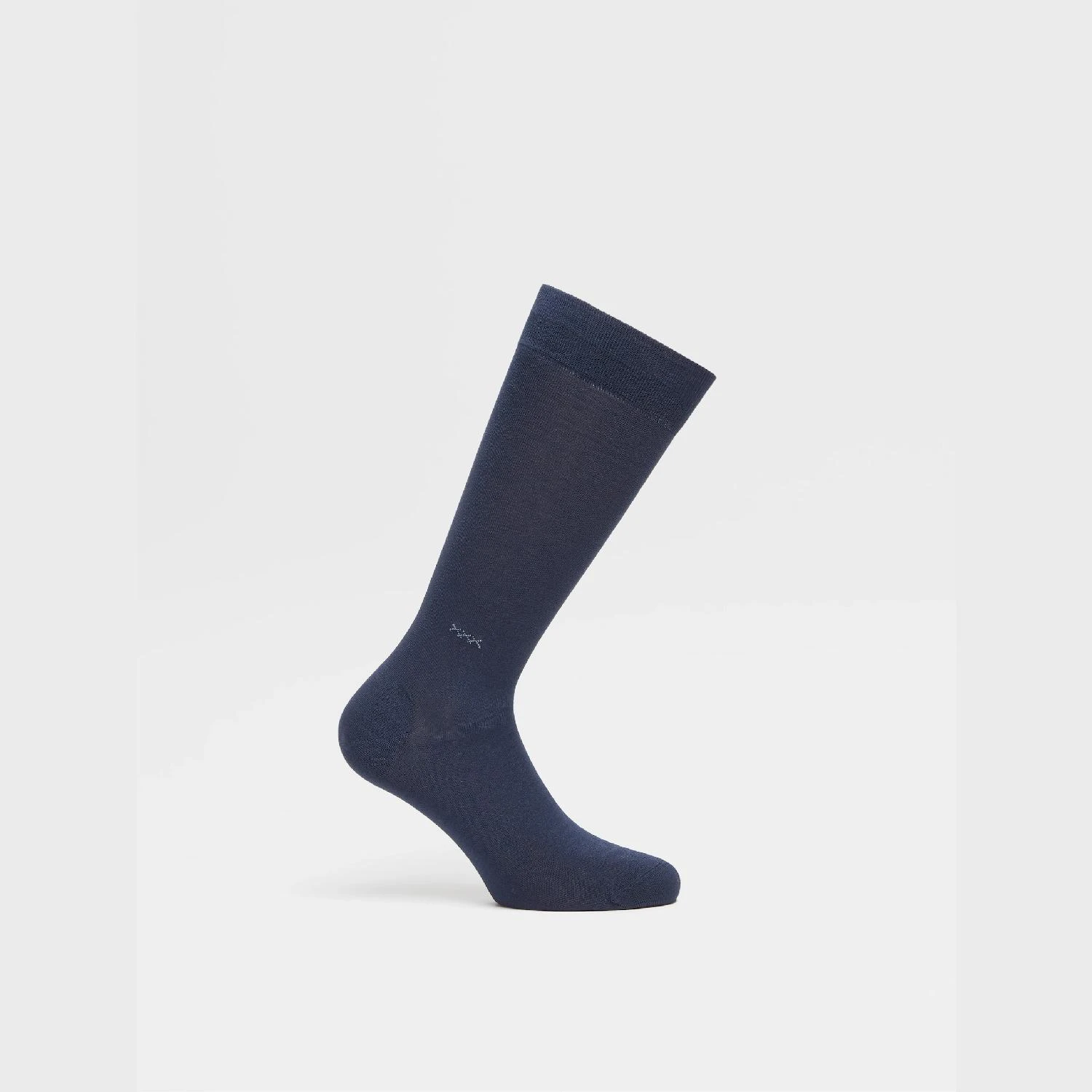 包邮包税【预售7天发货】 ZEGNA杰尼亚 23秋冬 男士 袜子 EOLIAN BLUE EVERYDAY TRIPLE X KNEE SOCK N5V40-526-422 商品