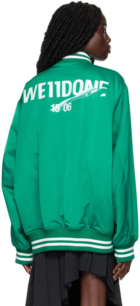 Green Oversized Bomber Jacket商品第3张图片规格展示