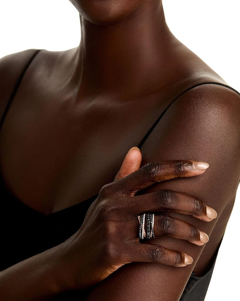 Bloomingdale's Bloomingdale's White & Black Diamond Crisscross Ring in 14K Rose Gold, 1.86 tcw 商品