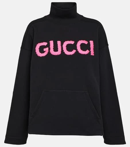 商品Gucci|Logo棉质针织高领运动衫,价格¥11978,第1张图片