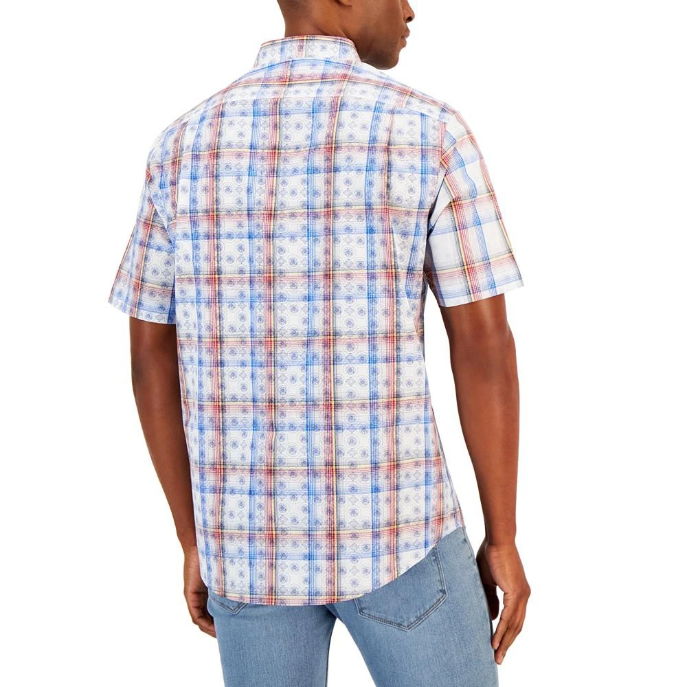 商品Club Room|Men's Bally Plaid Refined Woven Short-Sleeve Shirt, Created for Macy's,价格¥105,第2张图片详细描述