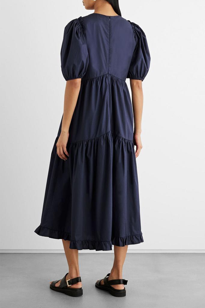 Cara tiered organic cotton-poplin midi dress商品第3张图片规格展示