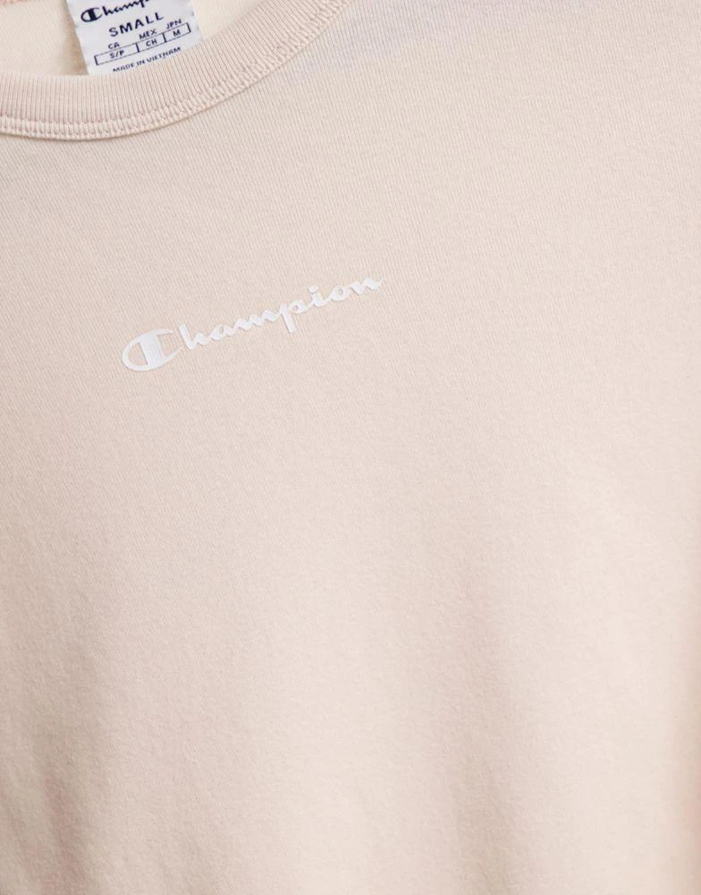 商品CHAMPION|Champion ribbed logo t-shirt in tan,价格¥104,第4张图片详细描述