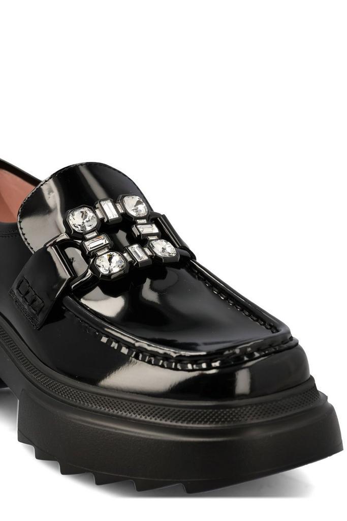 商品Roger Vivier|Roger Vivier Wallaviv Buckle Embellished Loafers,价格¥6989-¥7862,第4张图片详细描述